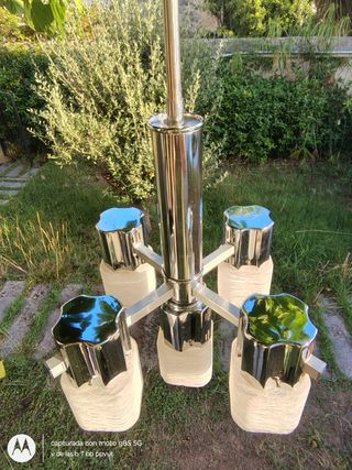 Lampara vintage Gaetano Sciolari 5 tulipas