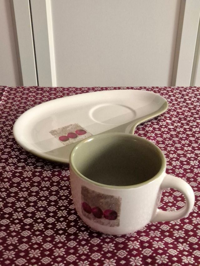 Set desayuno taza plato - cerámico