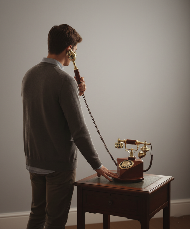 Teléfono NUEVO vintage estilo antiguo (OB35)