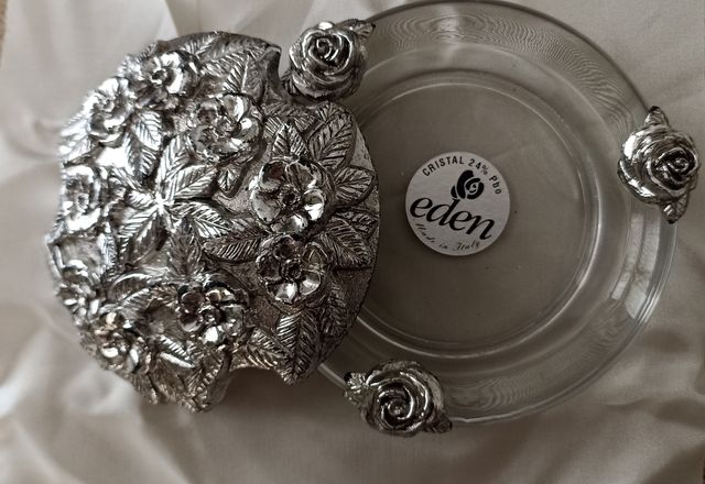 Cenicero cristal con tapa de filigrana EDEN (OB36)