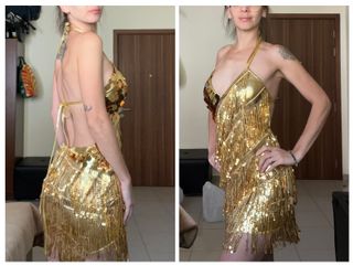 Traje Samba Dorado