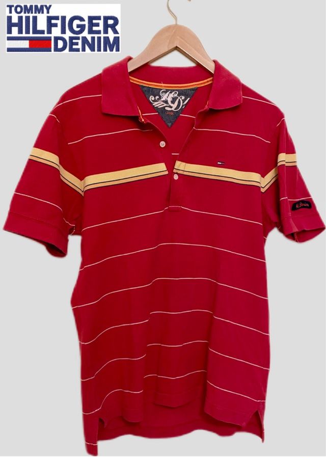 Polo Manga corta Hilfiguer Denin rojo.