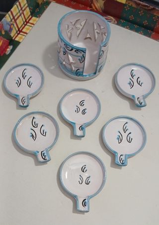 Set 6 Posacenere Ceramica