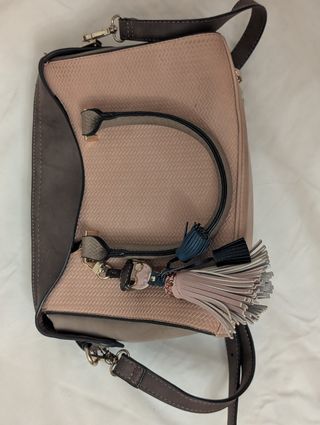 Bolso bandolera marrón-rosa
