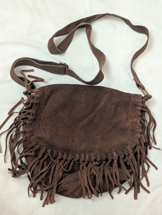 Bolso bandolera marrón-rosa
