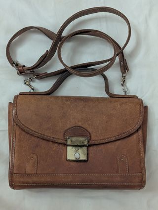 Bolso bandolera marrón-rosa