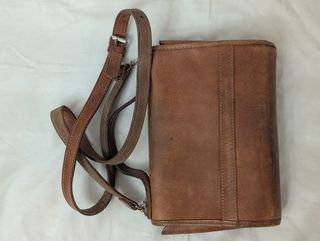 Bolso bandolera marrón-rosa