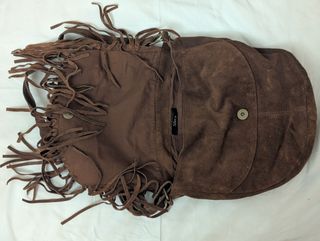 Bolso bandolera marrón-rosa