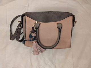 Bolso bandolera marrón-rosa