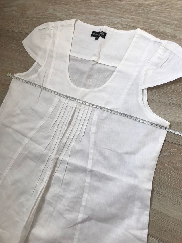 Abito estivo midi bianco in puro lino tgM