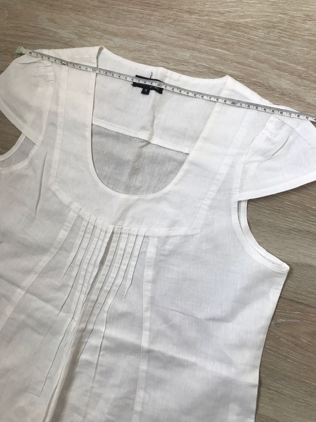 Abito estivo midi bianco in puro lino tgM