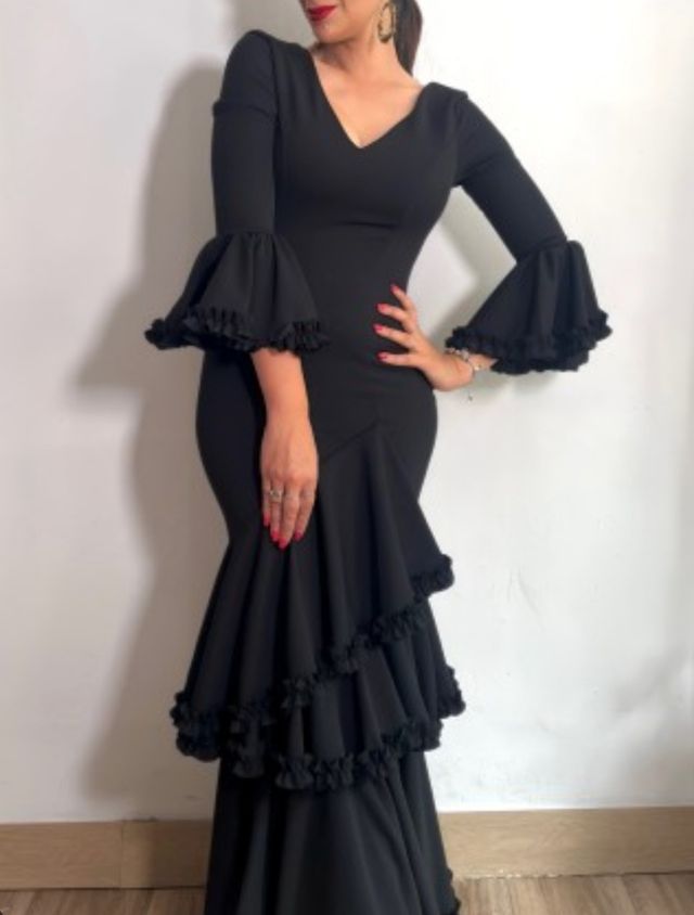 Traje Flamenca Negro XS-S