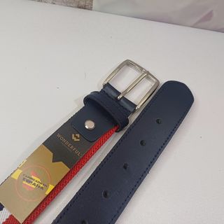 Cinturón Piel Hombre - Azul y Rojo