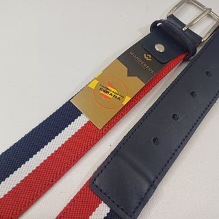 Cinturón Piel Hombre - Azul y Rojo