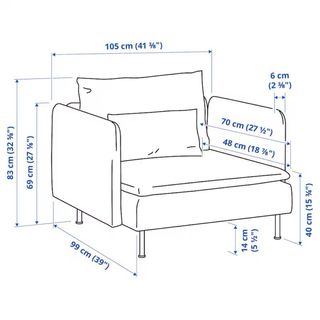 Sillón IKEA SÖDERHAMN beige