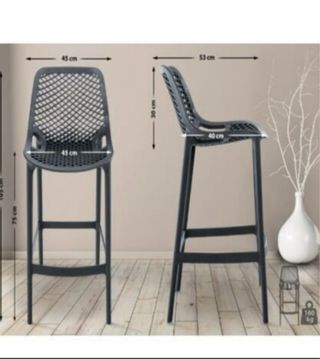Taburete alto Resol - Gris