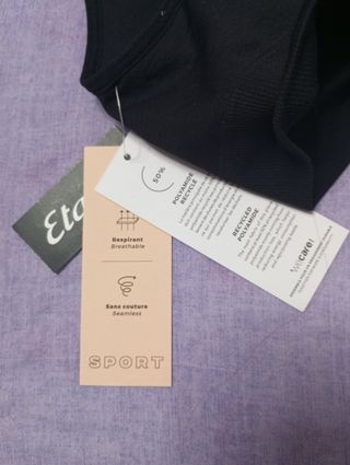 Sujetador deportivo Etam negro - talla S