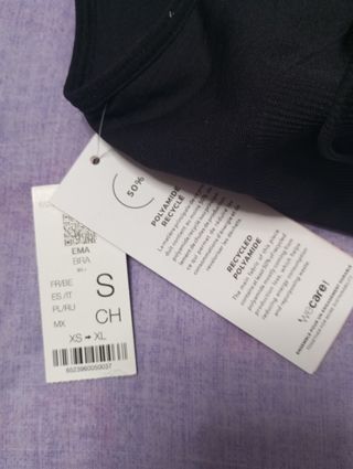 Sujetador deportivo Etam negro - talla S