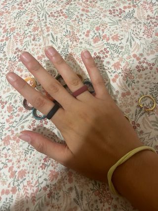 Anillos silicona - Teal & Blanco