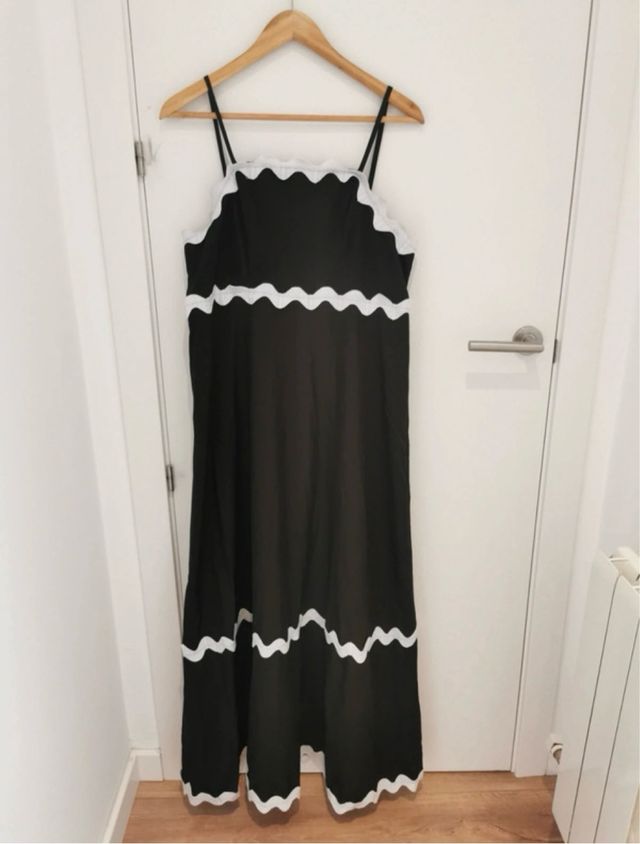 Abito lungo bianco nero - estivo