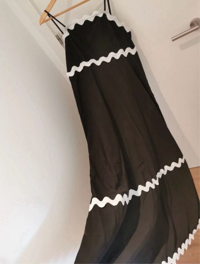 Abito lungo bianco nero - estivo