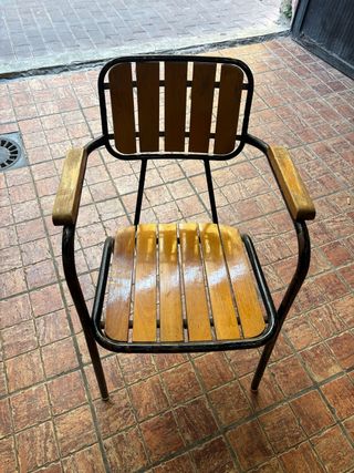 Pack 15 sillas sillas vintage de madera y metal