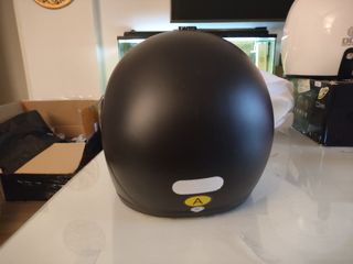 Casco moto negro mate