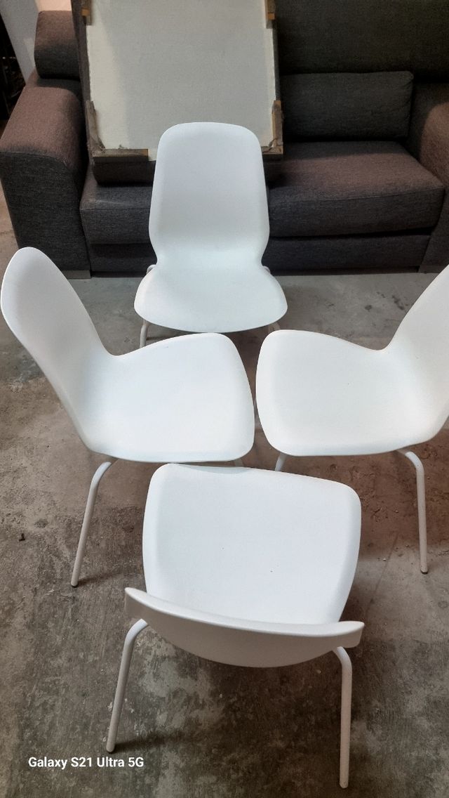 4 Sillas Comedor Blancas