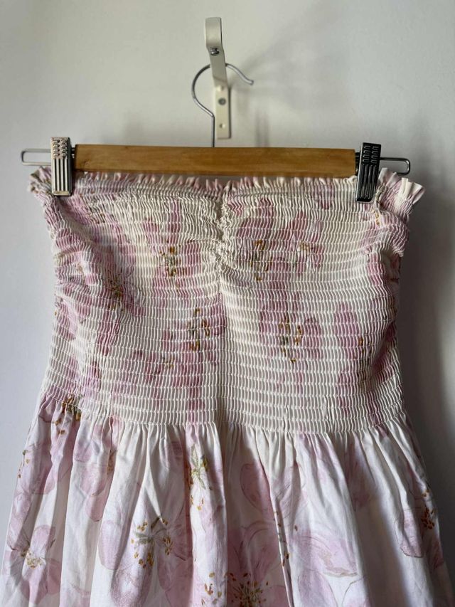 Vestido floral pink & white