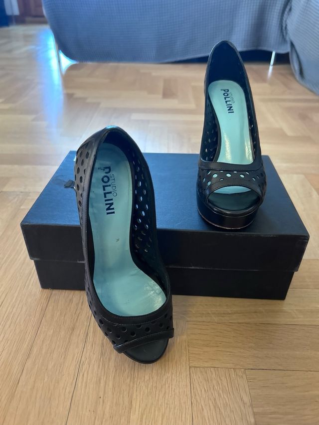 Sandali Pollini neri tacco 8