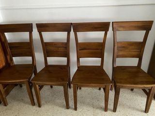 Mesa extensible de madera marrón CON CRISTAL