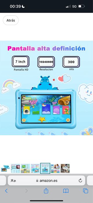Tablet Infantil 7 Pulgadas Android 13