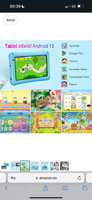 Tablet Infantil 7 Pulgadas Android 13