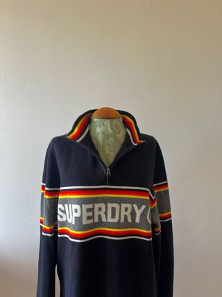 Jersey Superdry - Cuello alto azul
