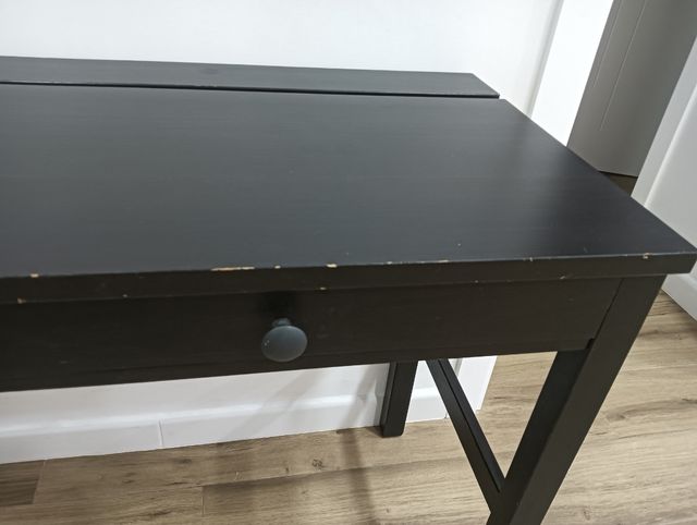 Escritorio negro madera