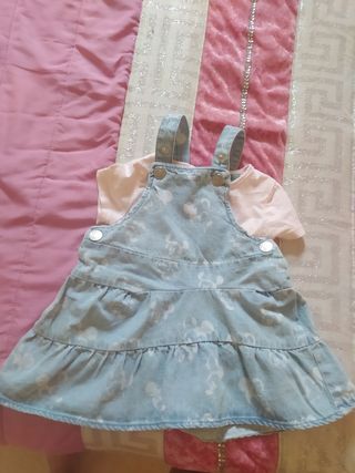 Peto vaquero Minnie bebé niña