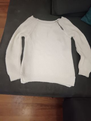 Suéter blanco de punto