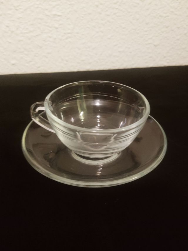 ✅ 5 TAZAS CAFÉ DURALEX  CON SUS PLATOS ➕ JARRITA‼️