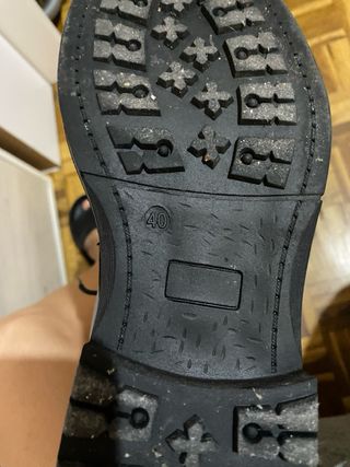 Botines de piel con cordones hombre