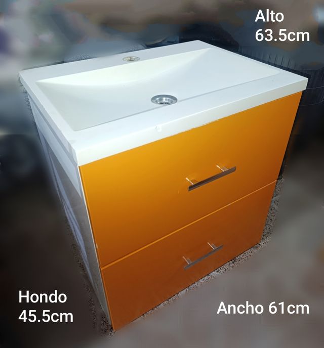 Mueble lavabo 2 cajones - 61x63.5cm