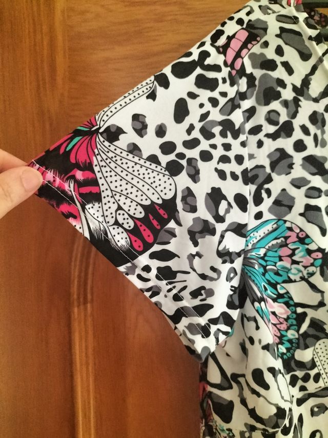 Camiseta estampada L - Mariposas