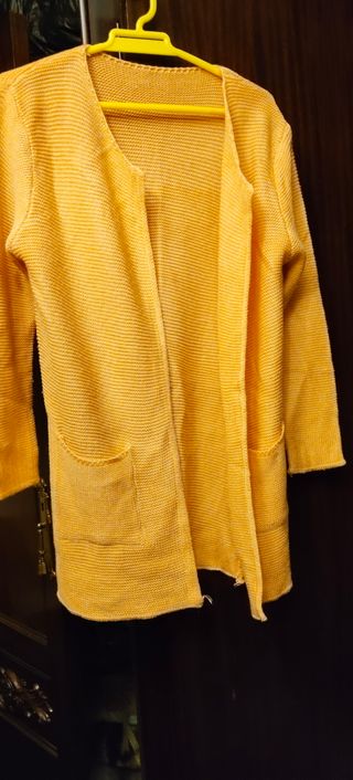 Chaqueta naranja de punto