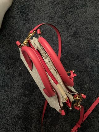Bolso Michael Kors rosa y blanco