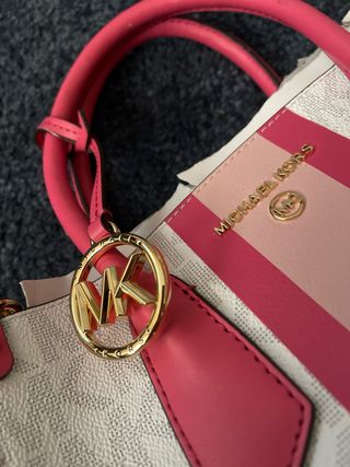 Bolso Michael Kors rosa y blanco