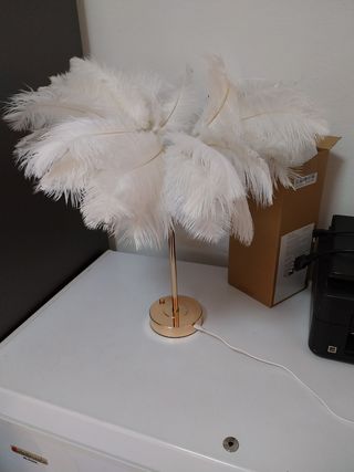 Lampada piume LED - oro, bianco. 25 euro l una