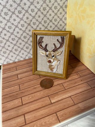 Quadro ricamato cervo - Dollshouse