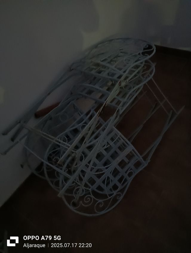 6 Sillas Plegables Metal Azul