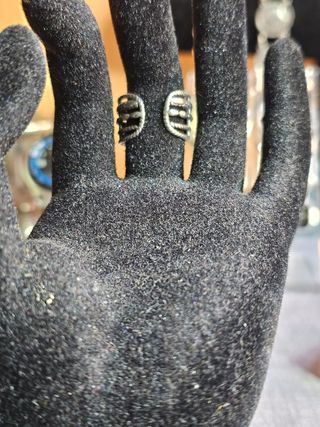Anillo plata 925 vintage con piedra onix