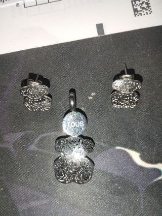 Collar y pendientes oso 