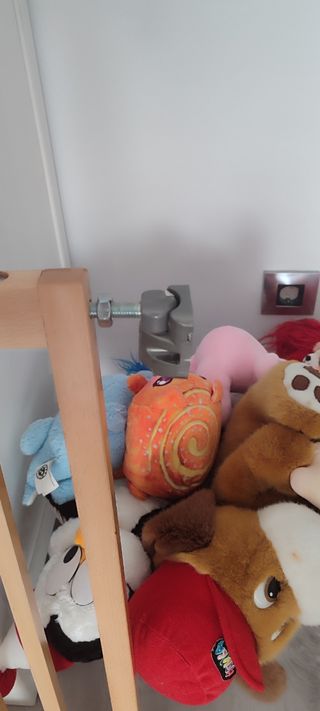 Barrera seguridad bebé madera